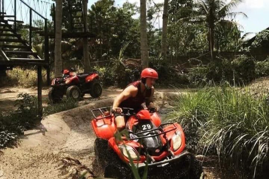 ATV Bali Adventure Waterfall 700 Meter Tunnel Experience
